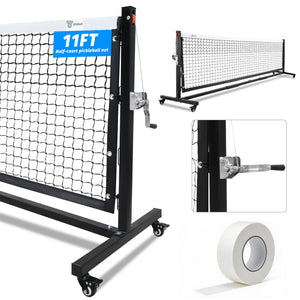 Half‑Court Pickleball Net,11FT/10FT Pickle Ball Net with Tension System - Posboll store