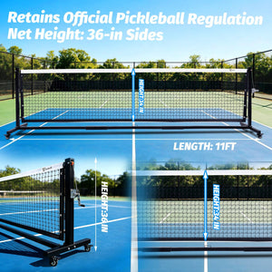 Half‑Court Pickleball Net,11FT/10FT Pickle Ball Net with Tension System - Posboll store
