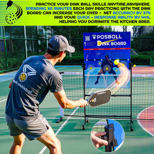 Pickleball Practice Board Pickleball Dink Rebounder with Stand Pickleball Wall for Practice Dink Board for Pickleball Training Adjustable Pickleball Practice Rebounder Pad Portable Dink Guru - Posboll store