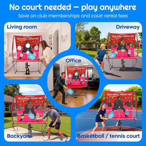 Posboll Pickleball Machine Ball Thrower Tennis Ball Machine with Catch Net - Posboll store