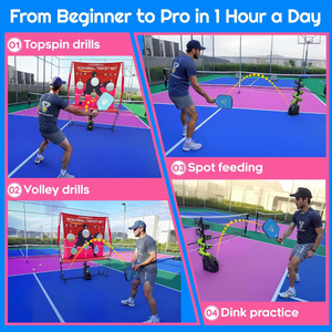 Posboll Pickleball Machine Ball Thrower Tennis Ball Machine with Catch Net - Posboll store