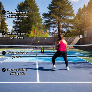 Posboll Pickleball Machine Ball Thrower Tennis Ball Machine with Catch Net - Posboll store