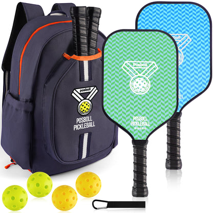 Posboll Pickleball Paddles Set Of 4 With Pickleball Bag Tote