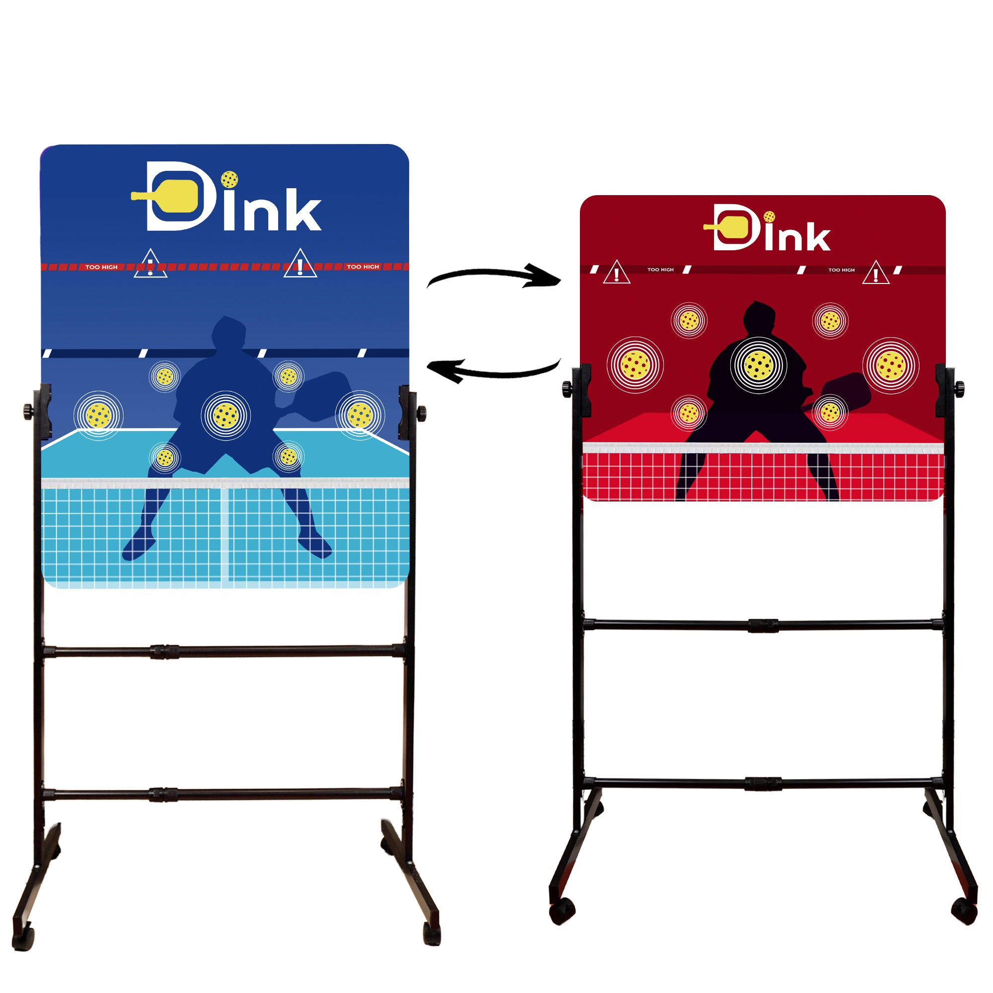 Posboll Dual-Sided Pickleball Practice Board with Stand