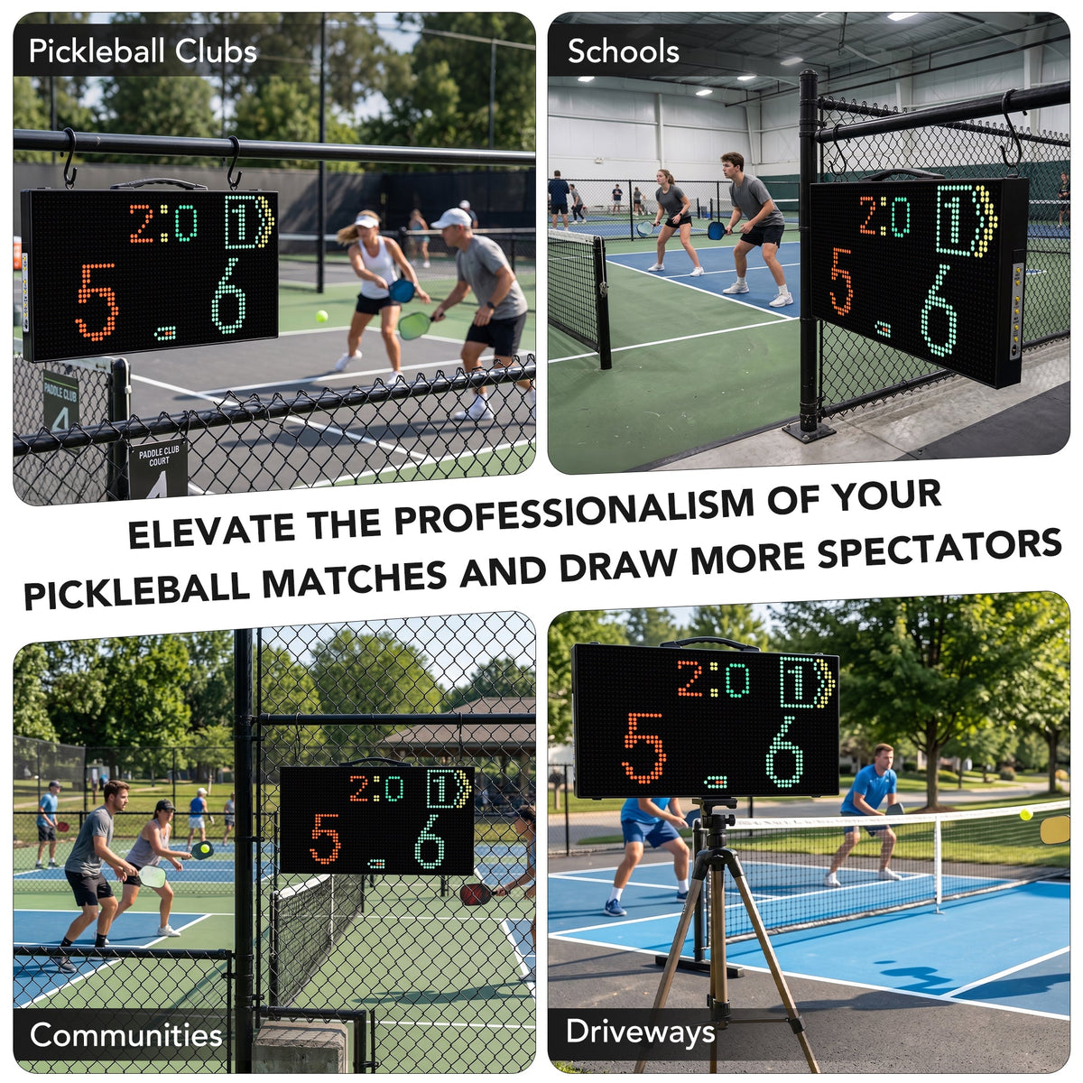 Electronic Pickleball Scoreboard, Tournament-Grade Pickleball Score Keeper - Posboll store