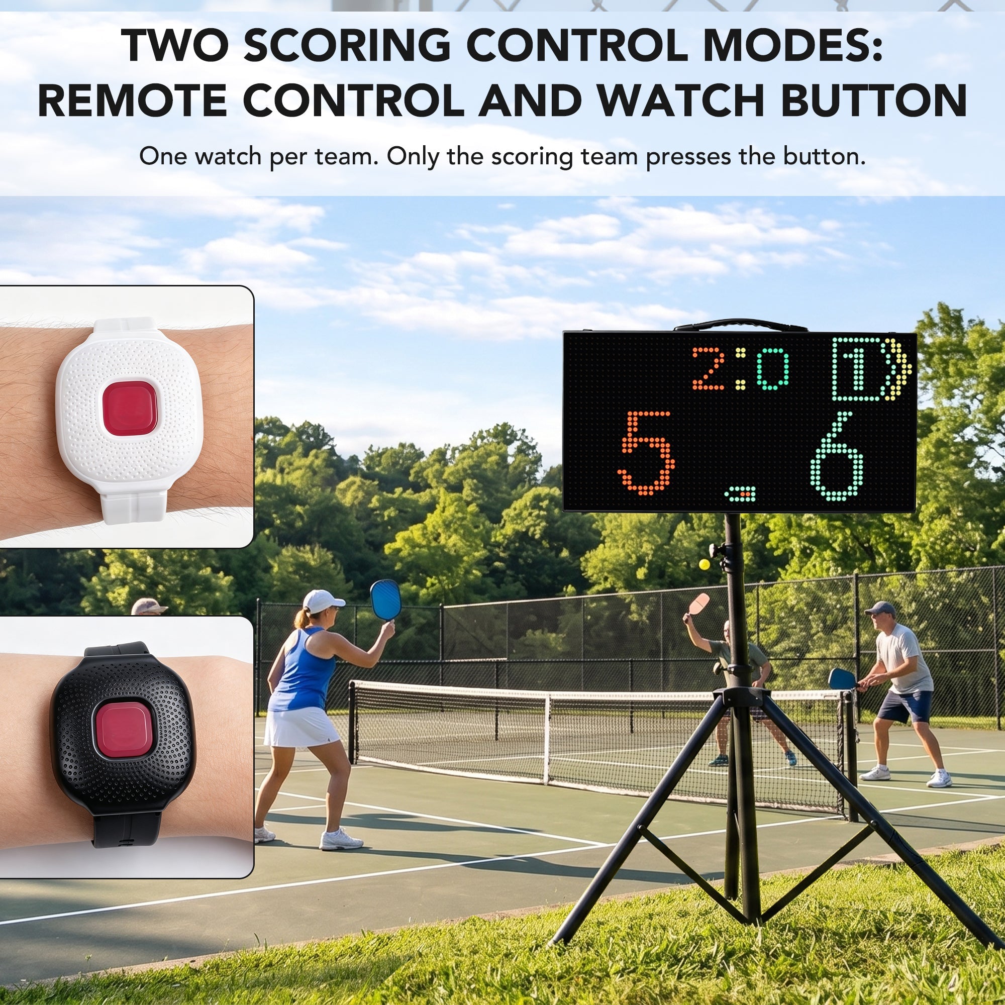 Electronic Pickleball Scoreboard, Tournament-Grade Pickleball Score Keeper - Posboll store