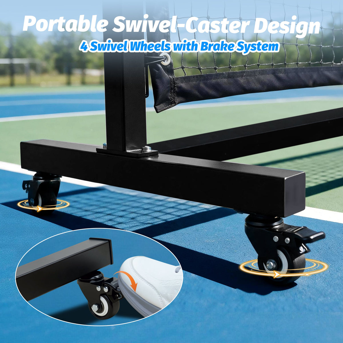 Half‑Court Pickleball Net,11FT/10FT Pickle Ball Net with Tension System - Posboll store
