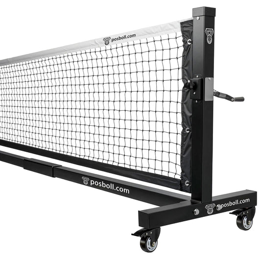 Heavy Duty Portable Pickleball Net - 22ft, Custom logo Steel Cable Tension, Rust - Proof Frame - Posboll store