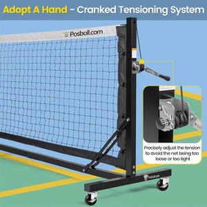 Heavy Duty Portable Pickleball Net with Steel Cable Tensioning System, 22ft - Easy Movement - Posboll store
