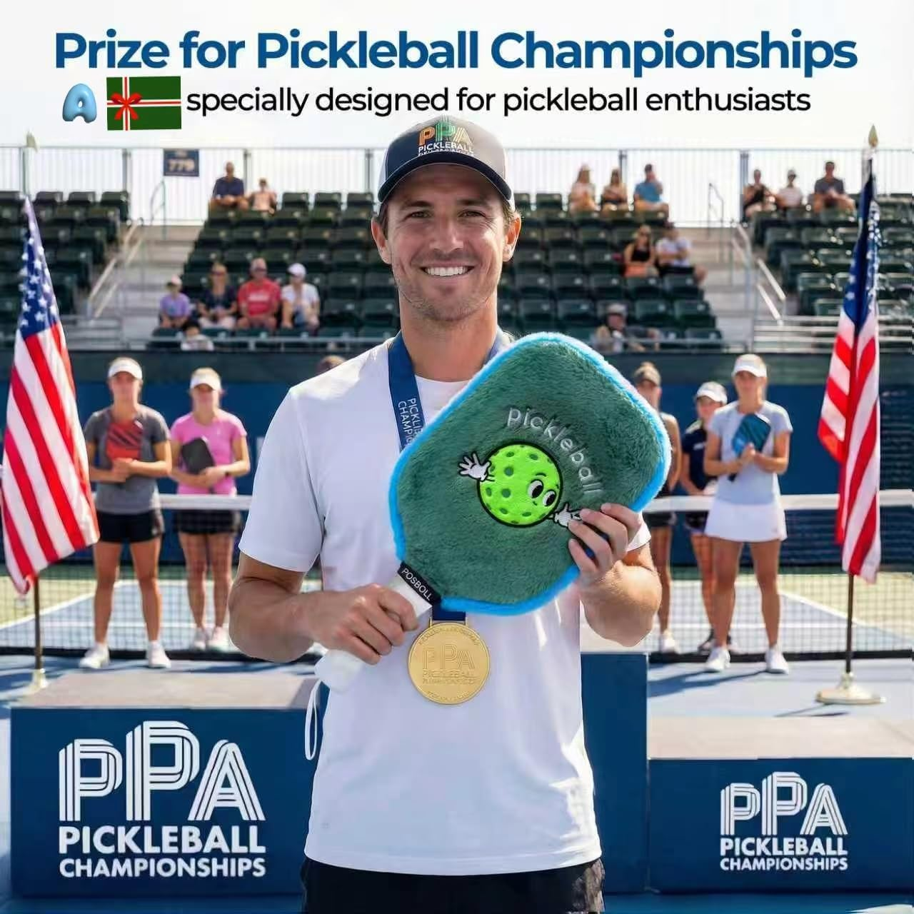 Pickleball Gifts for Women Men&Plush Pickleball Paddles,Collectibles for Pickleball Lovers,Pickle Ball Accessories for Tournaments,Training&Holidays - Posboll store