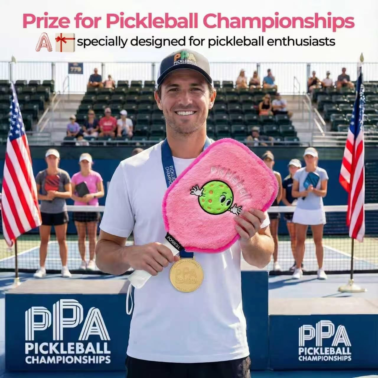 Pickleball Gifts for Women Men&Plush Pickleball Paddles,Collectibles for Pickleball Lovers,Pickle Ball Accessories for Tournaments,Training&Holidays - Posboll store