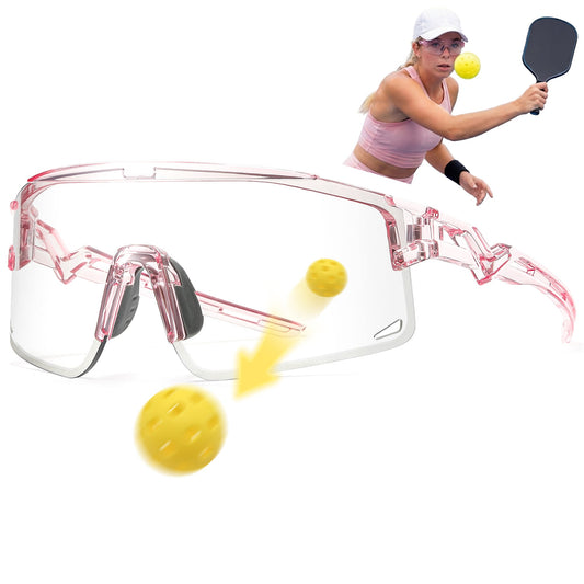 Pickleball Glasses for Men Women, Auto - Tinting Pickleball Safety Glasses with ANSI Z87.1,Pickleball Eye Protection - Posboll store