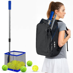 Pickleball Picker Upper&Tennis Ball Collector Holds 25 Balls,Picker Hopper Container for Picking,Tennis Ball Hopper,Pickleball Ball Retriever,Pickleball Picker Upper Ball Holder - Posboll store