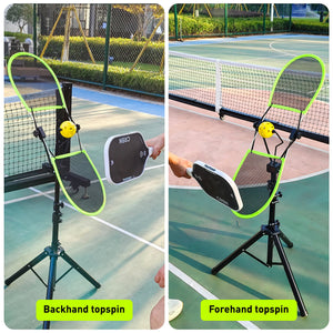 Pickleball Topspin Trainer,Solo Pickleball Practice Equipment,Portable Pickleball Training aids - Master Topspin&Backspin Techniques,Multi - Setting Trainer for Courts,Homes&Beyond - Posboll store