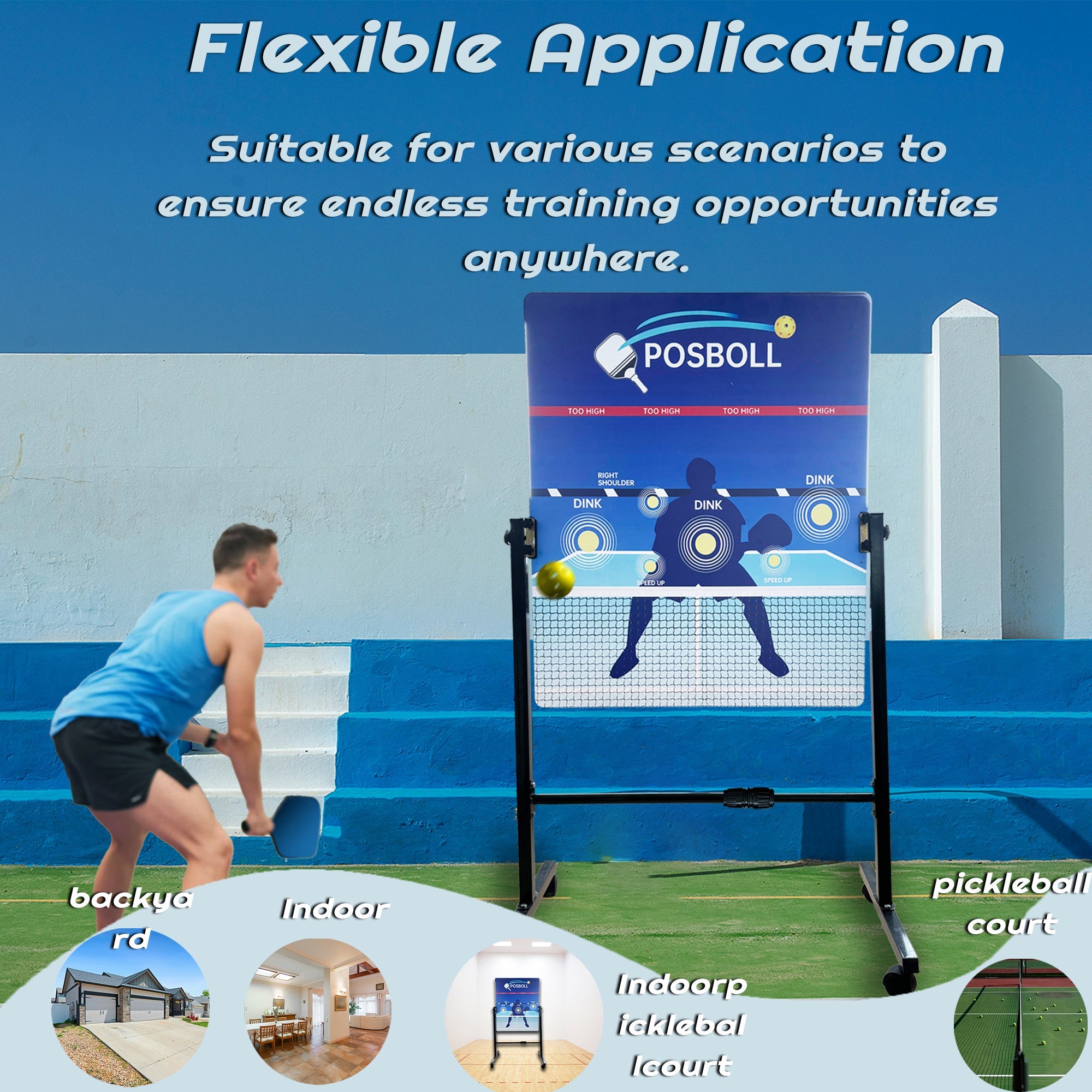 Posboll Dink Master Pickleball Practice Board - Posboll store