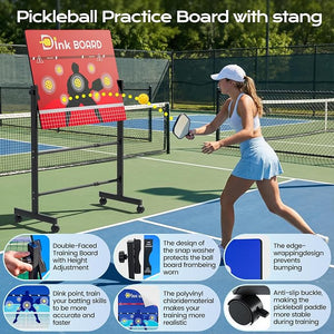 Posboll Dual-Sided Pickleball Practice Board with Stand - Posboll store
