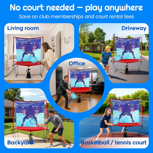 Posboll Pickleball Machine Ball Thrower Tennis Ball Machine with Catch Net - Posboll store