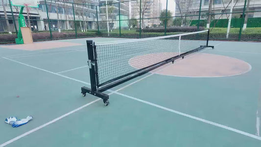 Heavy Duty Portable Pickleball Net - 22ft, Custom logo Steel Cable Tension, Rust-Proof Frame