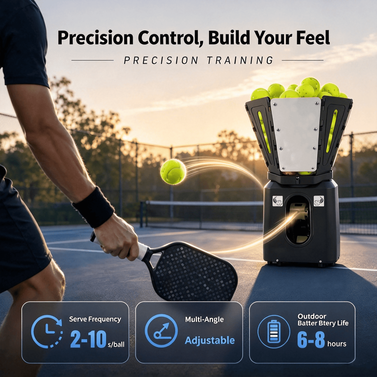 Smart Pickleball Ball Machine Ball Toss Machine - Posboll store