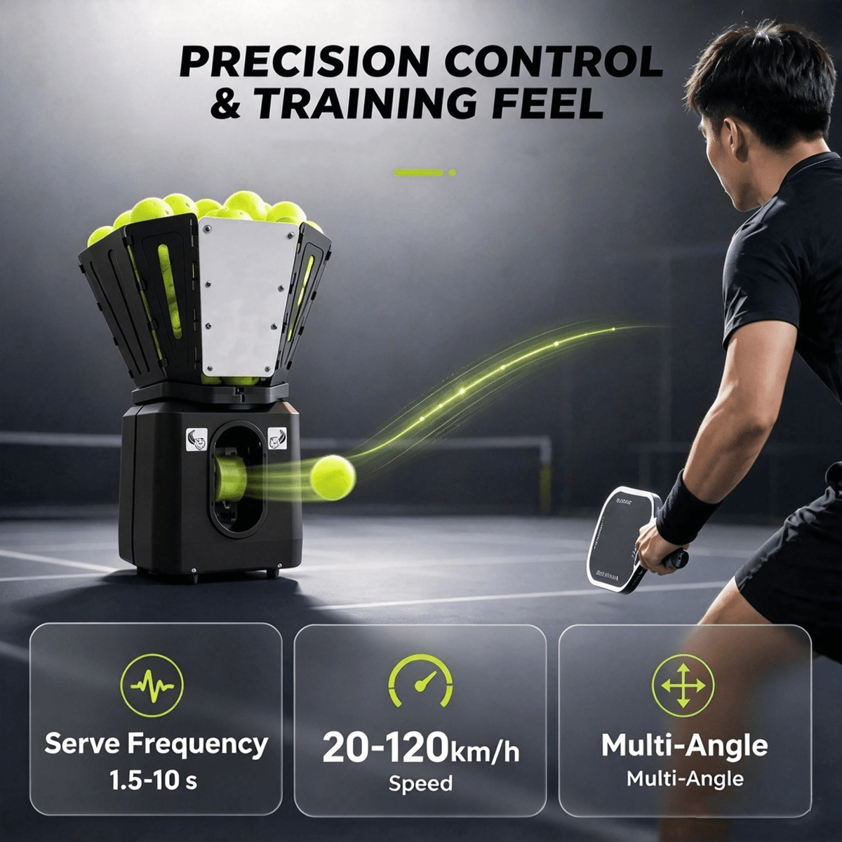Smart Pickleball Ball Machine Ball Toss Machine - Posboll store