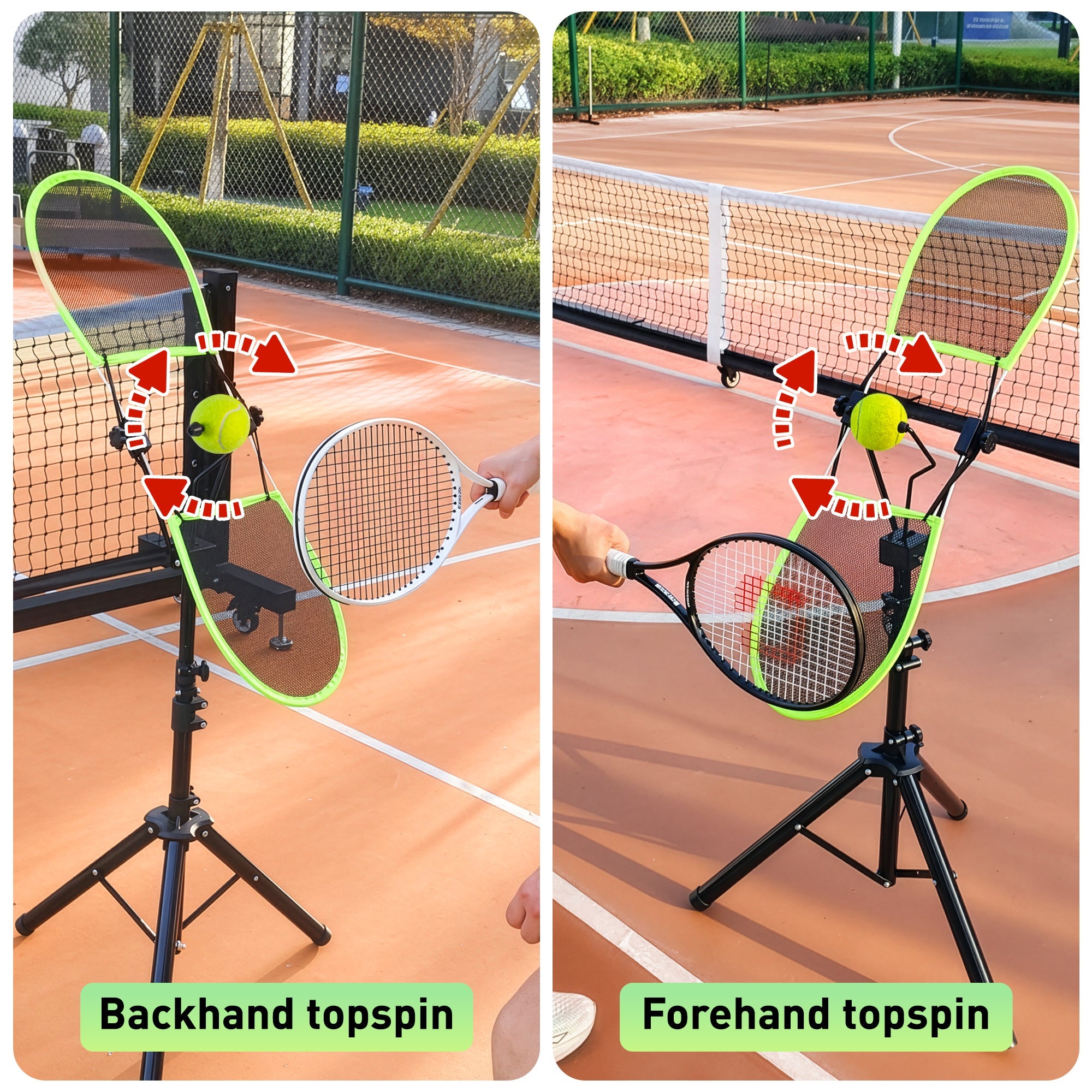 Tennis Topspin Trainer,Tennis Training Aids for Topspin & Backspin Practice, Portable Tennis Training Equipment for Home, Court&Office Use - Posboll store