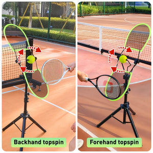 Tennis Topspin Trainer,Tennis Training Aids for Topspin & Backspin Practice, Portable Tennis Training Equipment for Home, Court&Office Use - Posboll store