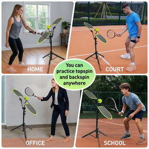 Tennis Topspin Trainer,Tennis Training Aids for Topspin & Backspin Practice, Portable Tennis Training Equipment for Home, Court&Office Use - Posboll store